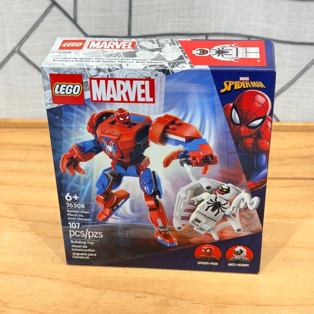 LEGO Marvel Spider-Man Mech vs‎ Anti-Venom 76308 Building Toy Set 107 Pieces NEW